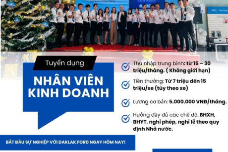 VỊ TRÍ TUYỂN DỤNG: NHÂN VIÊN KINH DOANH Ô TÔ FORD