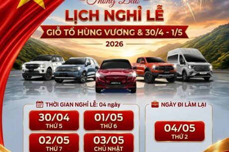  THÔNG BÁO LỊCH NGHỈ LỄ GIỖ TỔ HÙNG VƯƠNG, 30/4 – 1/5 