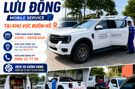 🚗 SỰ KIỆN BẢO DƯỠNG LƯU ĐỘNG TẠI NHÀ – KHU VỰC BUÔN HỒ 🔧